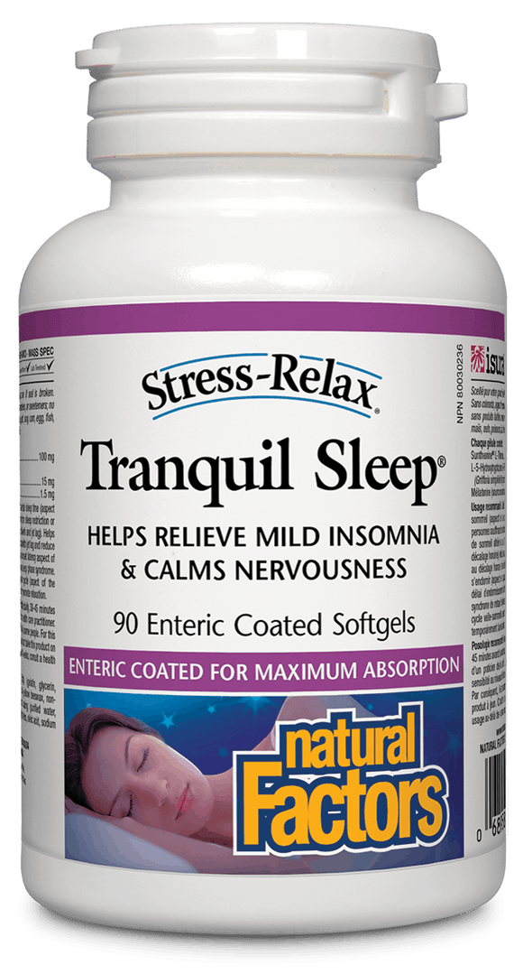 Natural Factors 壓力鬆弛寧靜睡眠配方，90粒腸溶軟膠囊