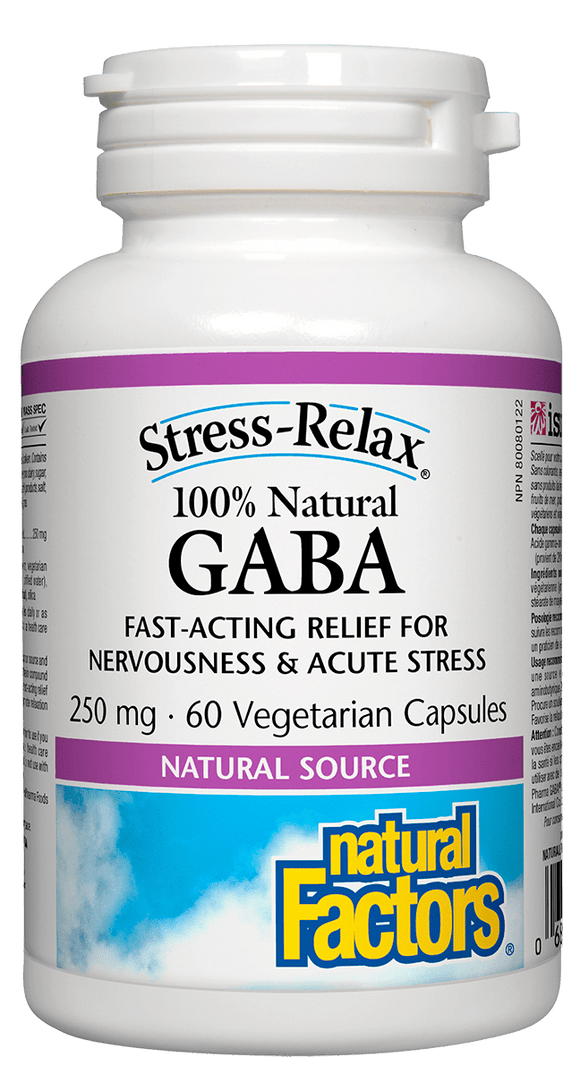 Natural Factors 100% Natural GABA 250 mg 60 veg capsules