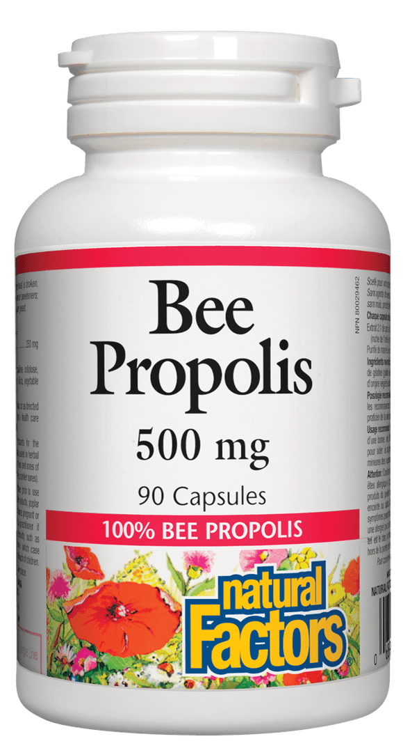 Natural Factors Bee Propolis Extract, 500 mg, 90 caps