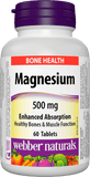 Webber Naturals Magnesium 500mg Enhanced absorption, 60 tabs