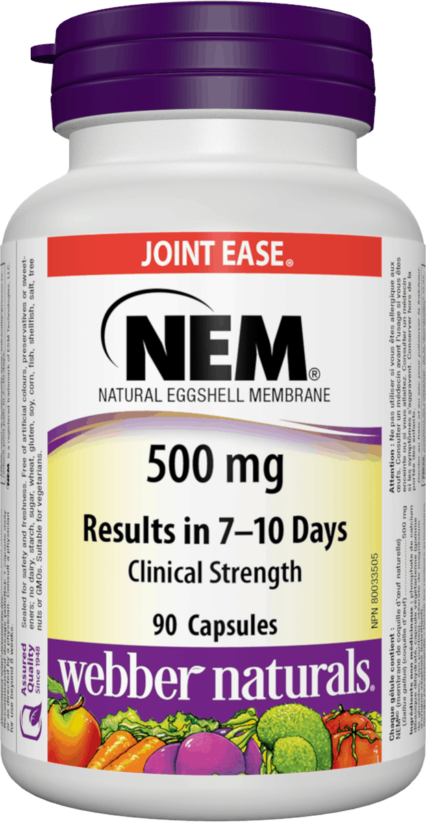 Webber Naturals  NEM  500毫克蛋壳膜，90粒胶囊