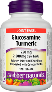 Webber Naturals Glucosamine Turmeric 750 mg 120 tablets