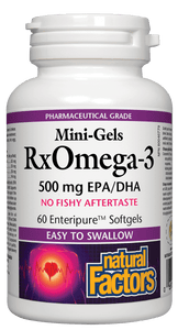Natural Factors RxOmega-3鱼油 500 毫克 60粒迷你凝胶