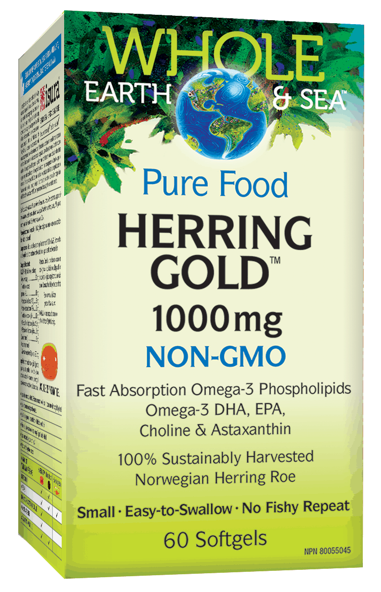 NF Whole Earth & sea 鲱鱼金Omega-3, 1000毫克,60粒软胶囊