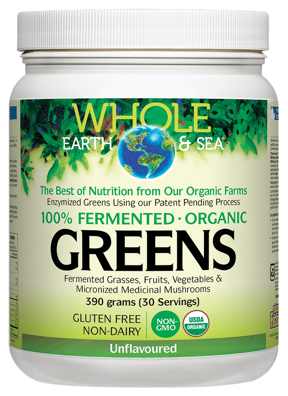 Whole Earth & Sea 發酵綠色有機營養粉，390克（無味）