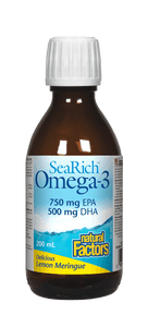 Natural Factors SeaRich Omega-3 750 mg EPA / 500 mg DHA 200 ml Lemon Meringue