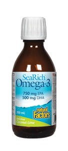 Natural Factors SeaRich Omega-3 鱼油 ,750毫克EPA+500毫克DHA，椰子口味，200毫升