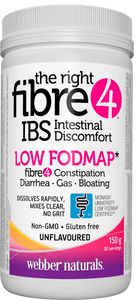Webber Naturals 右纤维4 IBS膳食纤维补充剂-无味-150克