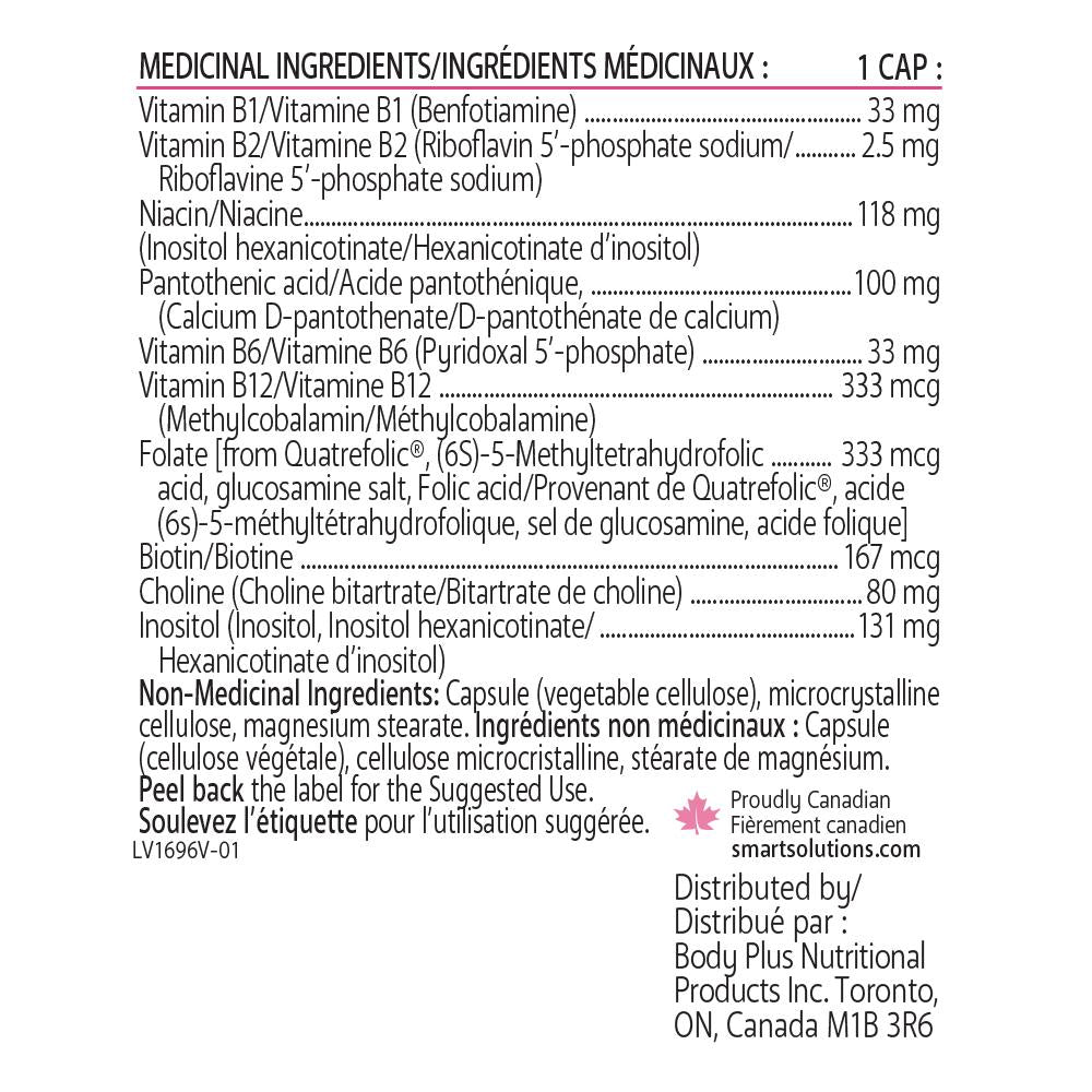 Lorna Vanderhaeghe BSmart维生素B复合补充剂，90素食胶囊