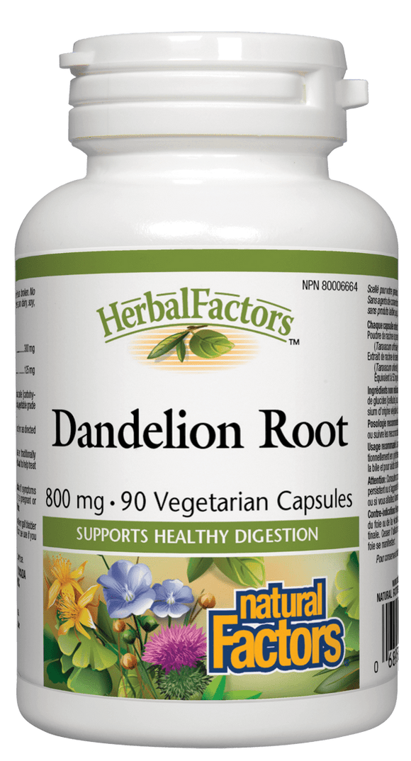 Natural Factors Dandelion Root Extract 4:1, 125mg , 90 V-Caps