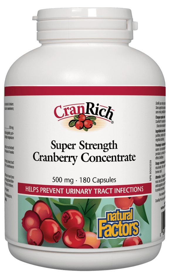  CranRich® 强效蔓越莓精华， 500毫克，180粒