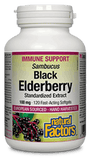 Natural Factors Black Elderberry 100 mg · Standardized Extract, 120 softgels