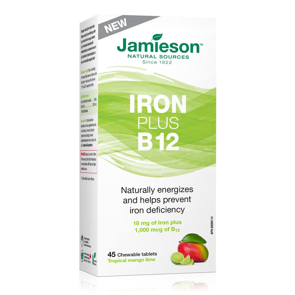健美生 Jamieson Iron + Vitamin B12 Chewable 45's box