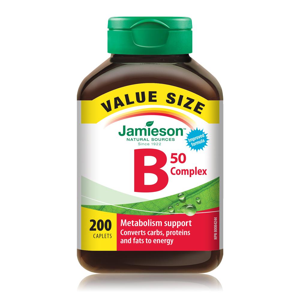 Jamieson B Complex 50 mg Value Size 200 caplets