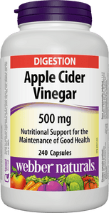 Webber Naturals Apple Cider Vinegar 500mg, 240 Caps