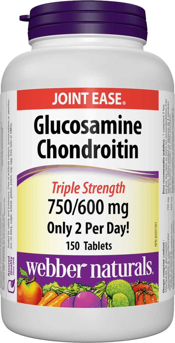 Webber Naturals 维骨力与软骨素(强效型), 750/600 毫克, 150  颗