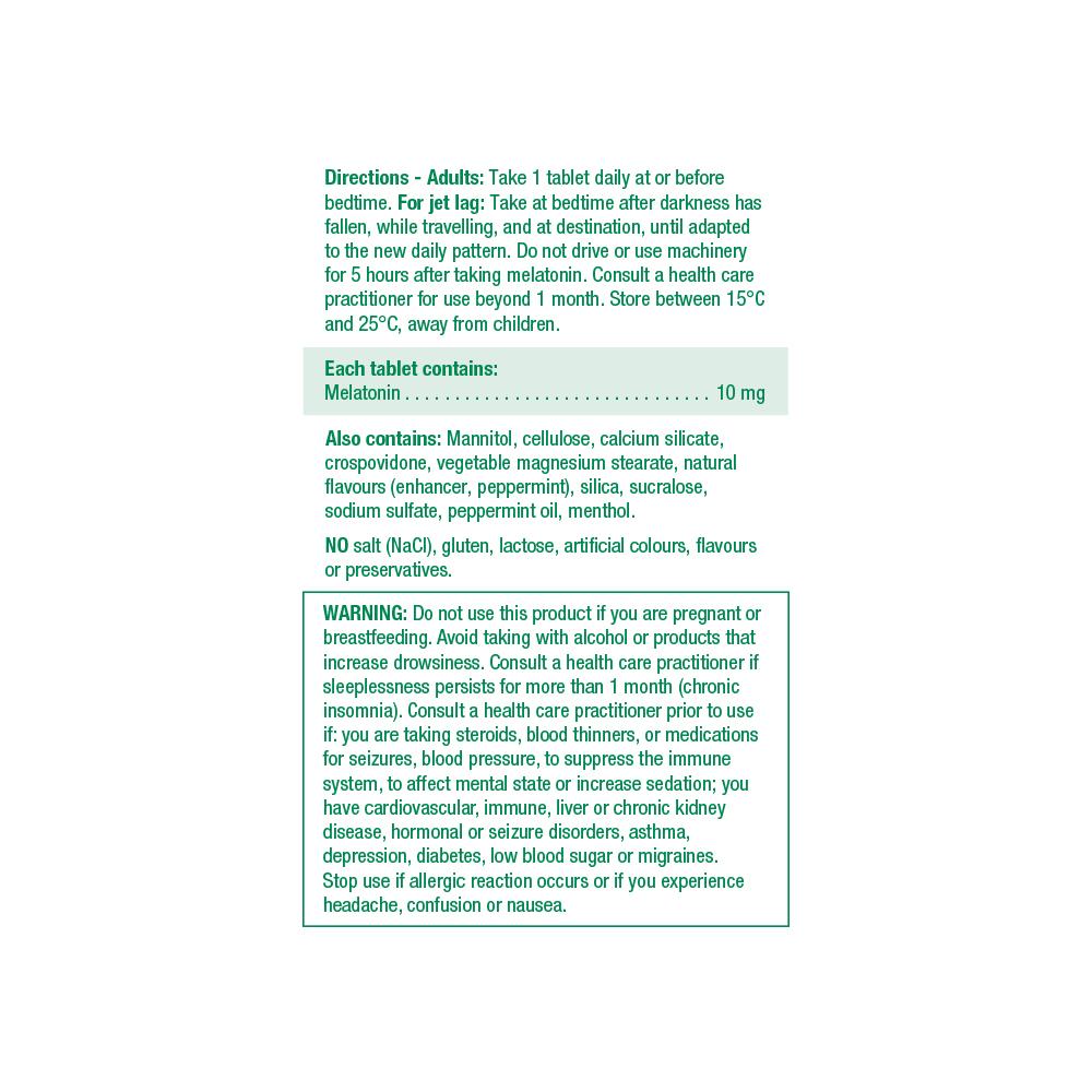 Jamieson Melatonin Fast Dissolving 10 mg 60 sublingual tablets