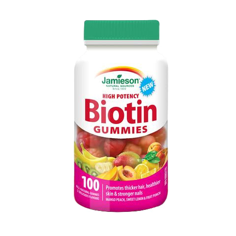 Jamieson High Potency Biotin Gummies, 100 gummies natvd.com Canada