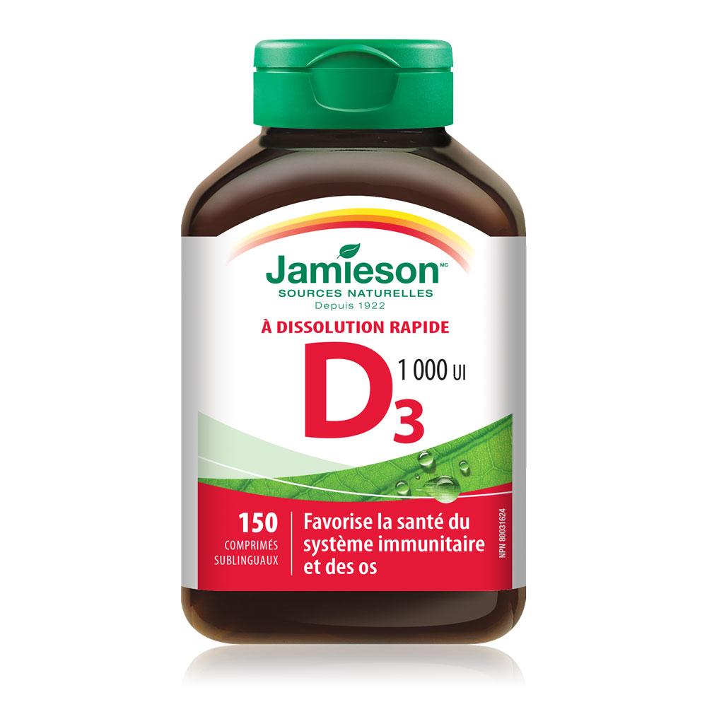 Jamieson Vitamin D3 Fast Dissolving 150 sublingual tablets 健美生