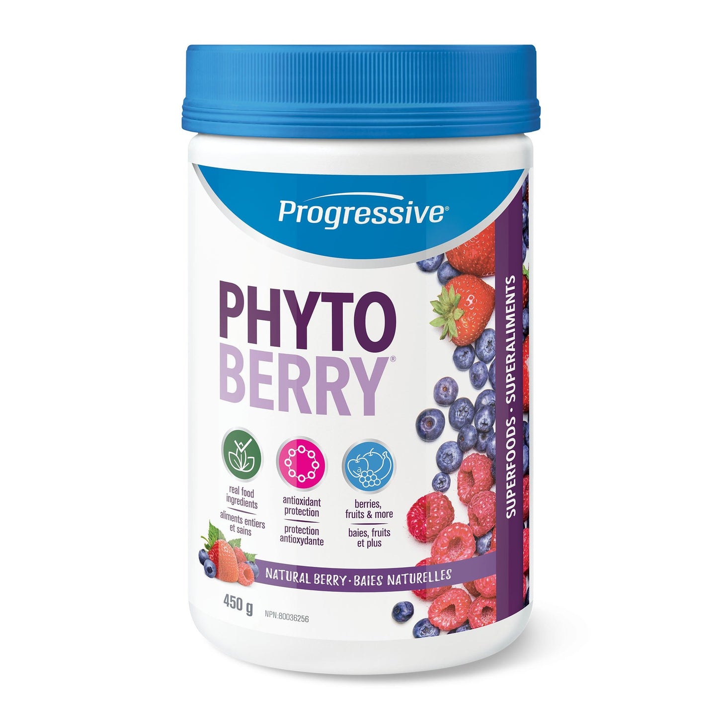 Progressive 漿果全食品抗氧化補充劑, 450g 