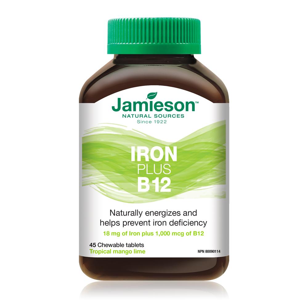 健美生 Jamieson Iron + Vitamin B12 Chewable 45's