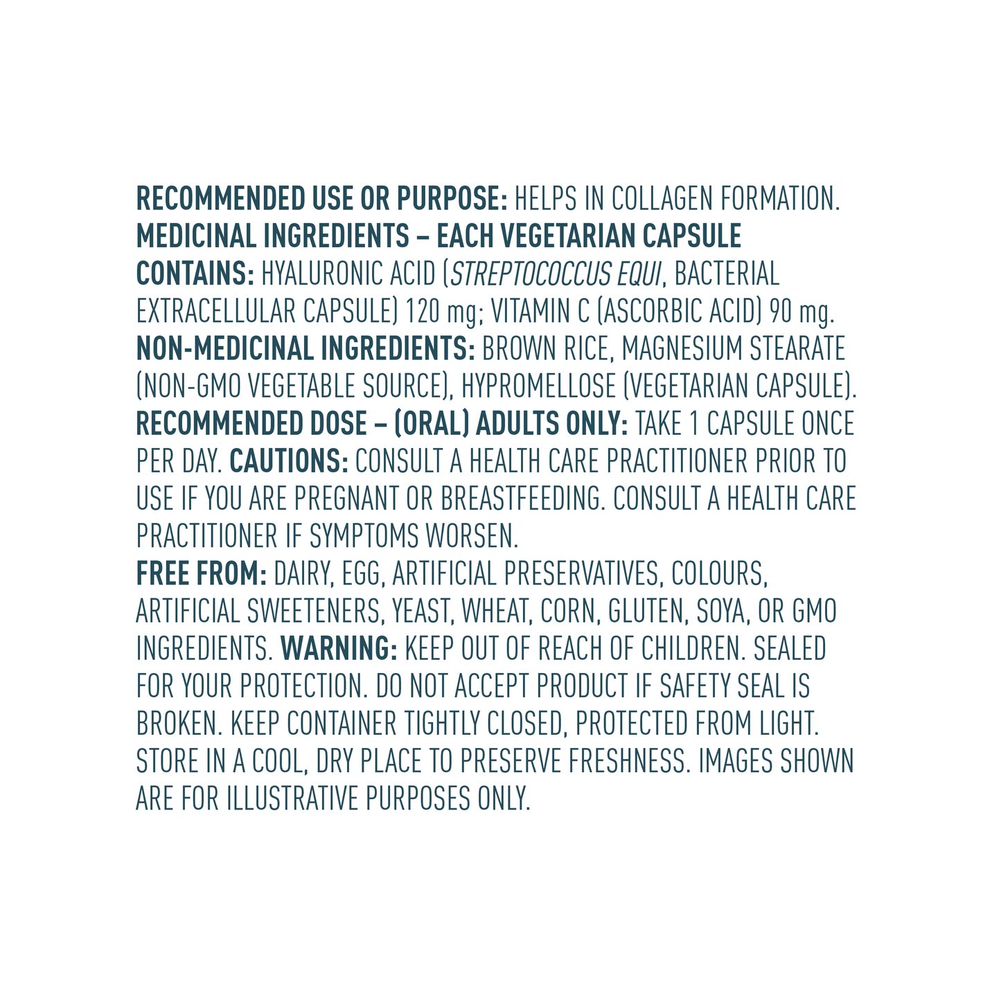 优格康 Organika Hyaluronic Acid + Vitamin C 120mg Recommended Purpose