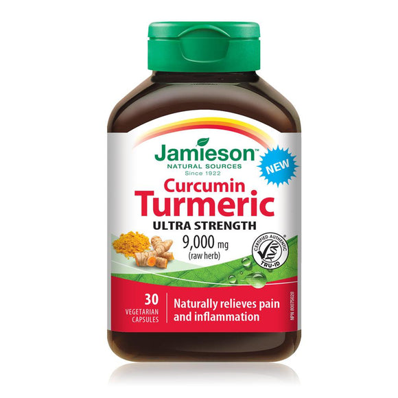 Jamieson Curcumin Turmeric 9,000 mg 30 veg. capsules