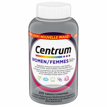 Centrum Complete Multivitamin & Mineral Supplement Women 50+ 250 tablets bottle with Canadian Label