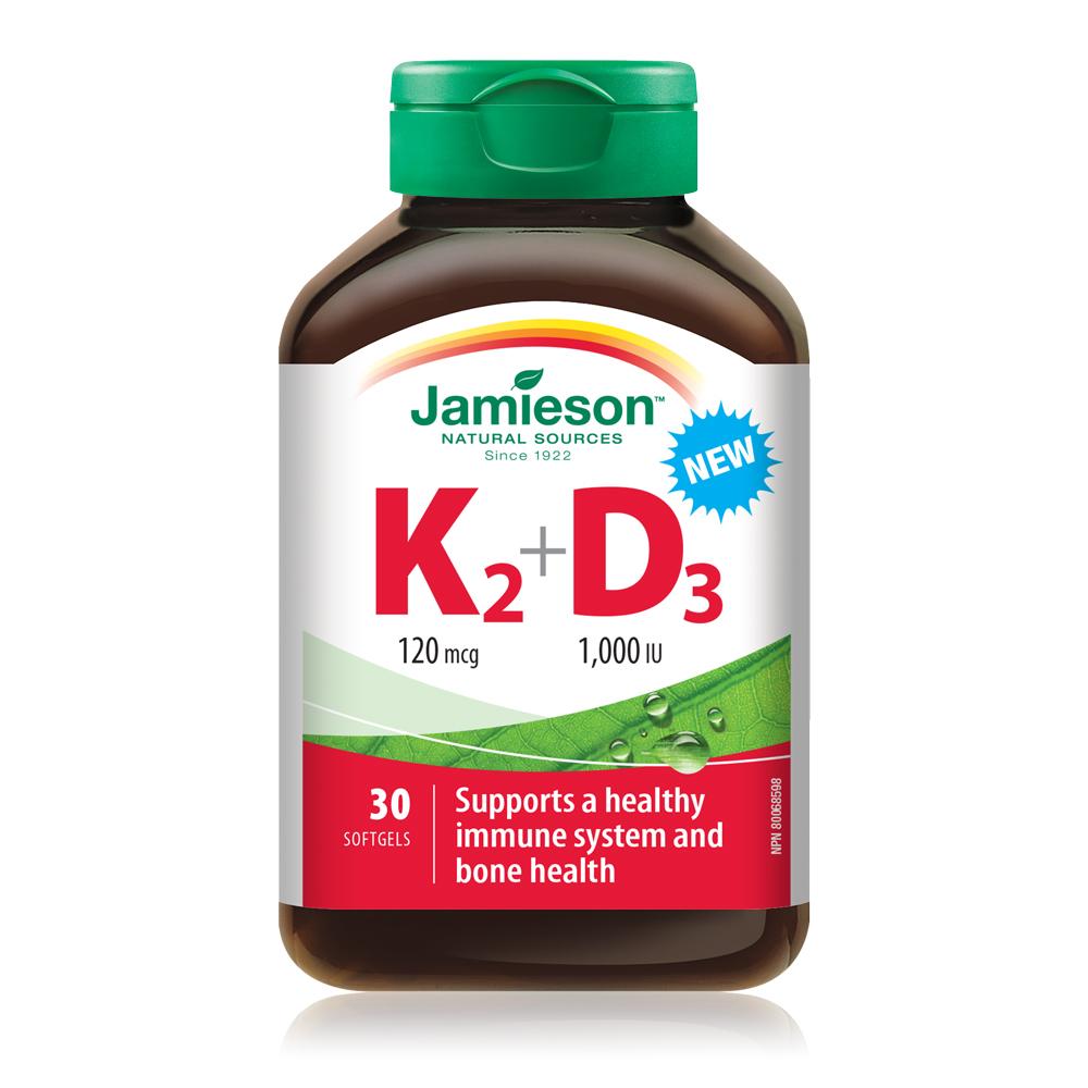 Jamieson Vitamin K2 & Vitamin D3 30 softgels 健美生