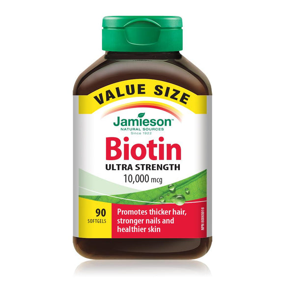 Jamieson Biotin 10,000 mcg 90 softgels Value Size