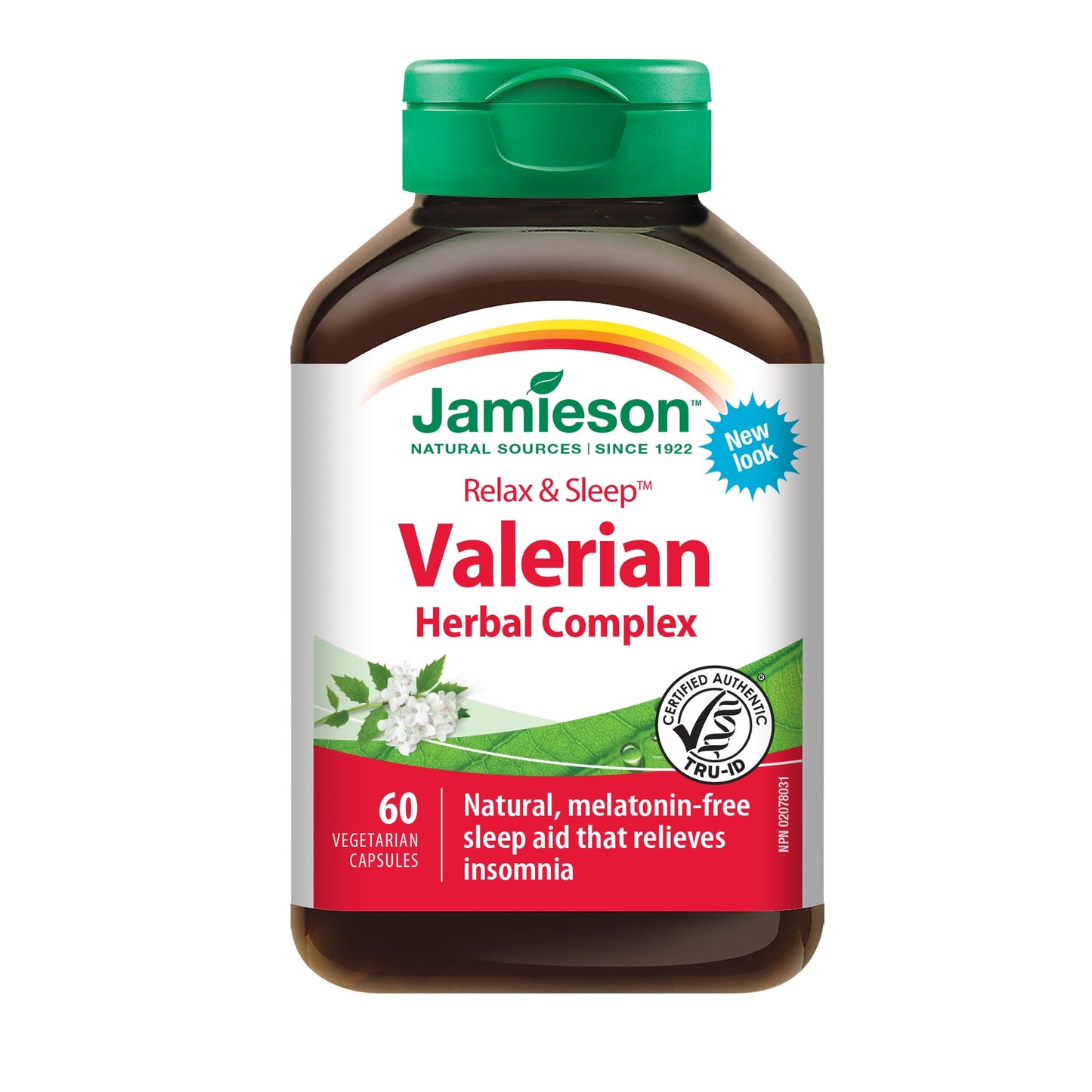 健美生 Jamieson Valerian Herbal Complex Relax & Sleep Herbal Complex 60 capsules Canada