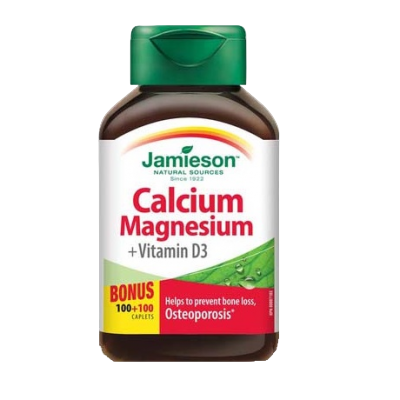 Jamieson Calcium & Magnesium with Vitamin D3, 100+100 caplets 健美生