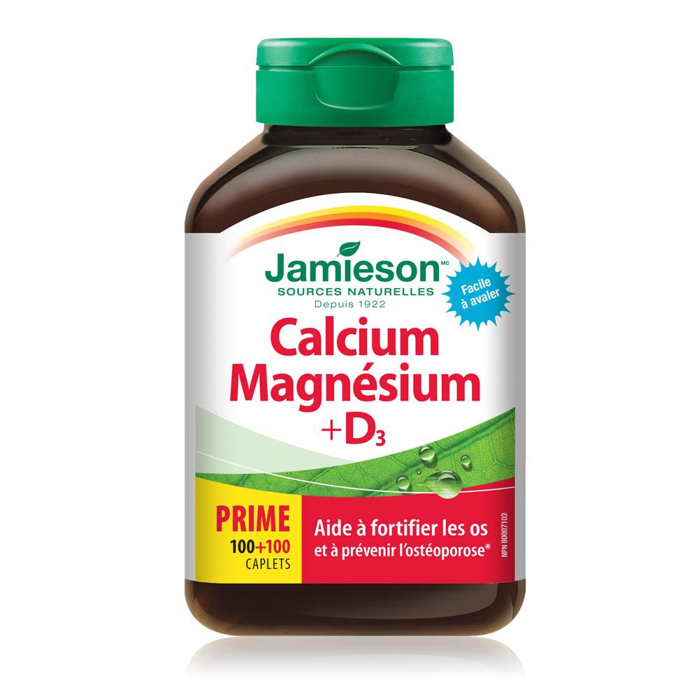 Jamieson Calcium & Magnesium with Vitamin D3, 100+100 caplets 健美生 french