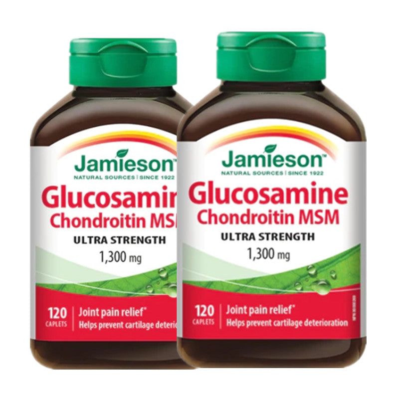2 x Jamieson Glucosamine Chondroitin MSM, 1300mg, 120 caplets Bundle