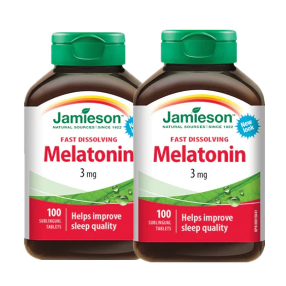【优惠组合】2瓶 x Jamieson 健美生 褪黑激素片剂, 3毫克, 100片