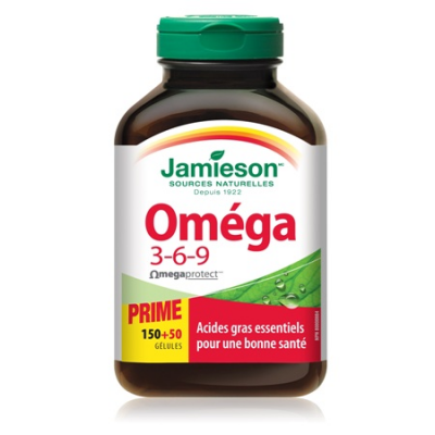 Jamieson Omega 3-6-9, 150+50 softgels