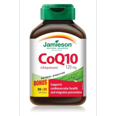 Jamieson CoQ10, 120mg,  30+30 softgels