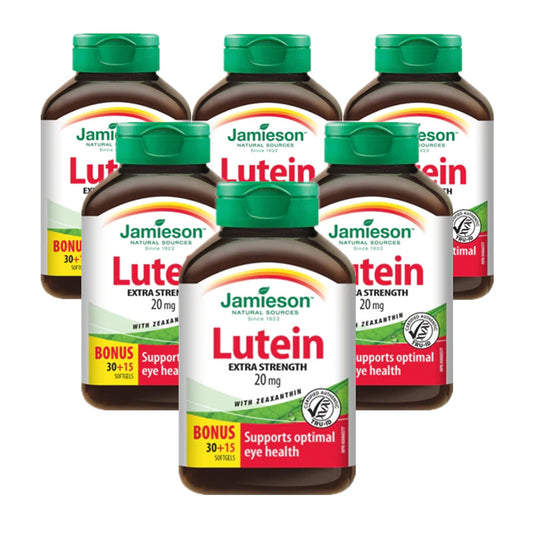 【優惠組合】6 x Jamieson 葉黃素與玉米黃質-強效護眼，45 片
