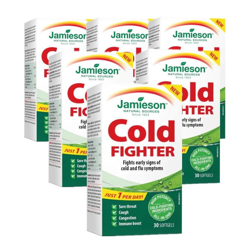 6 x Jamieson Cold Fighter, 30 Softgels Bundle