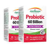 2 x Jamieson Probiotic 60 Billion Ultra Strength, 24 caps Bundle