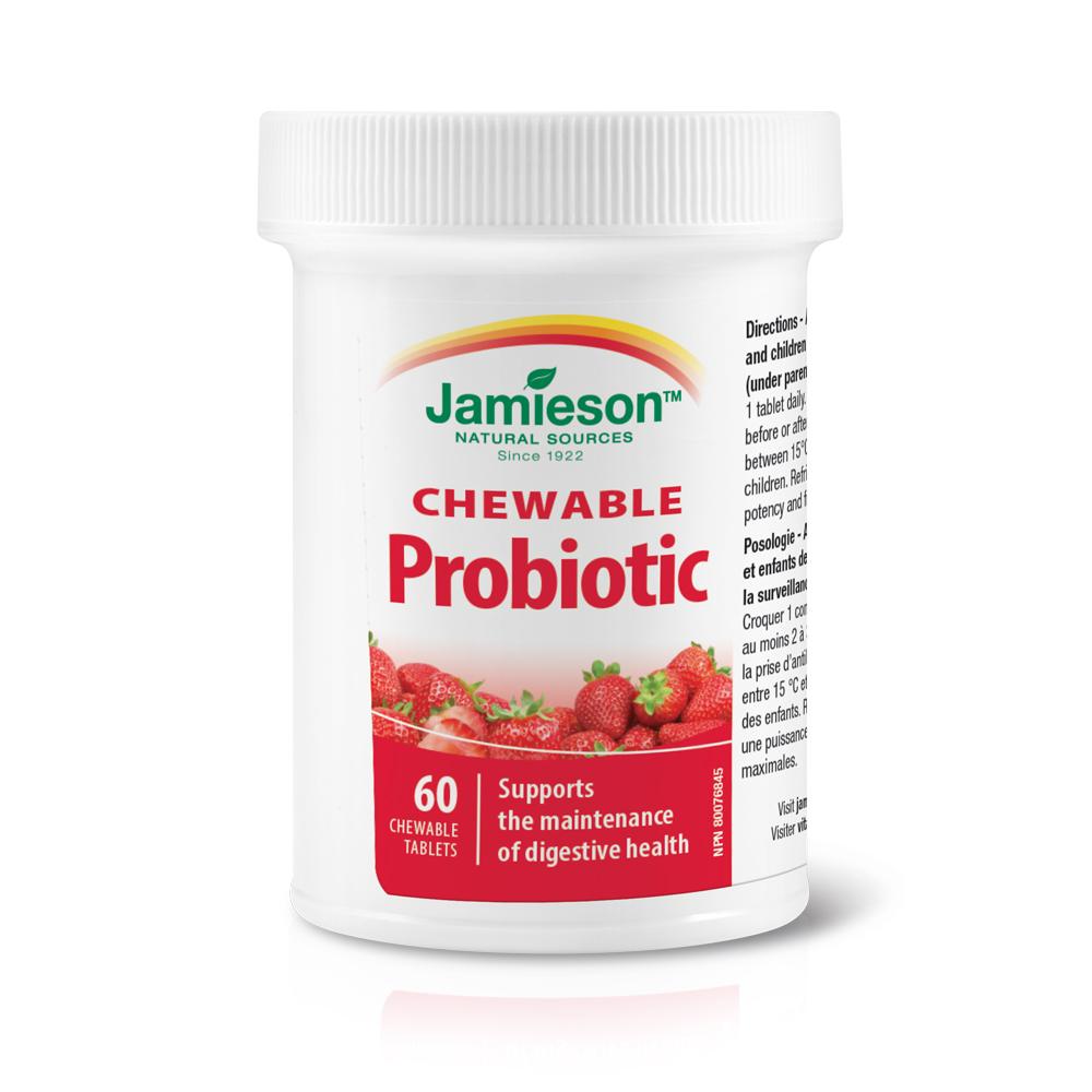 2 x Jamieson Chewable Probiotic, Strawberry Yogurt, 60 tabs Bundle
