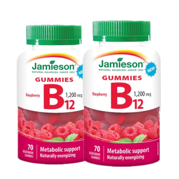 2 x Jamieson Vitamin B12 Gummy, 1200mg, 70 gummies Bundle