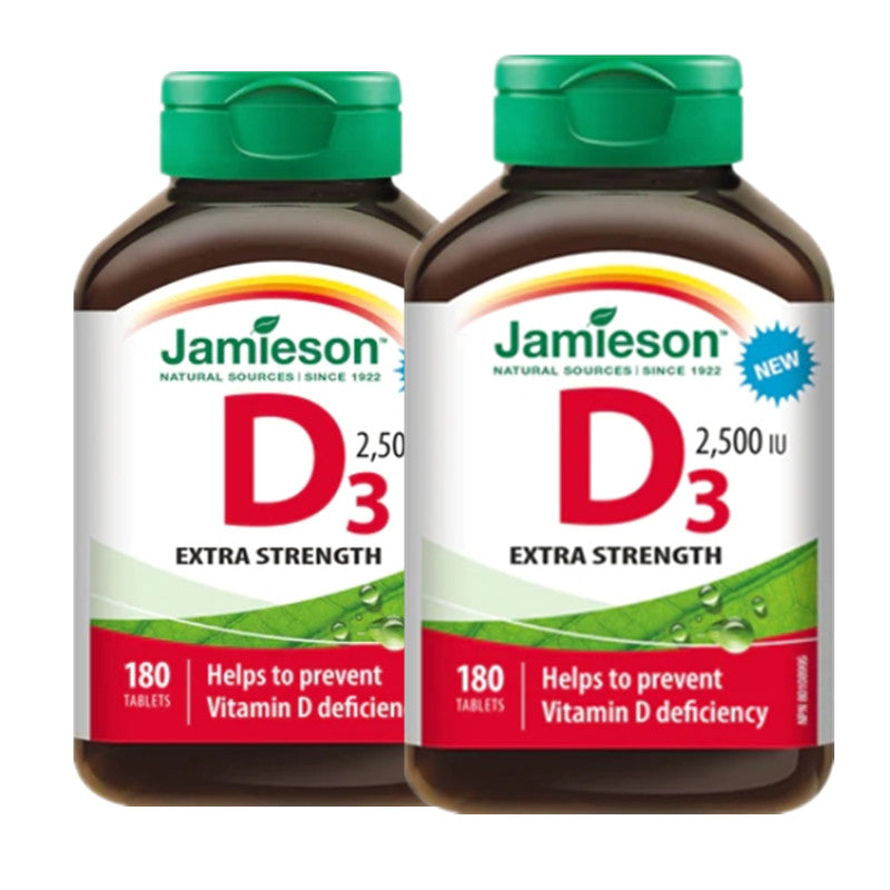 Jamieson Vitamin D 2,500IU, 180 tabs Bundle