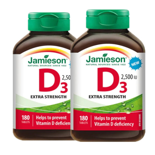 Jamieson Vitamin D 2,500IU, 180 tabs Bundle