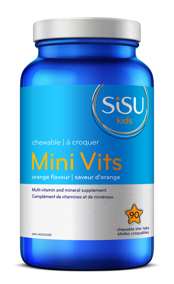 SISU Kids Mini Vits, Orange Flavoured Children’s Multivitamin, 90 star-shaped tablets