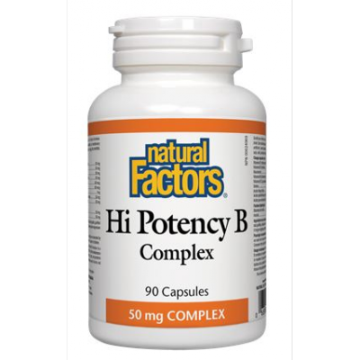 Natural Factors Hi Potency B Complex, 50 mg, 90 caps