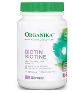 Organika Biotin 10,000 mcg, 120 vcaps