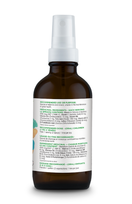优格康  Organika Kids Multivitamin Liquid Spray, 30ml Canada Label 