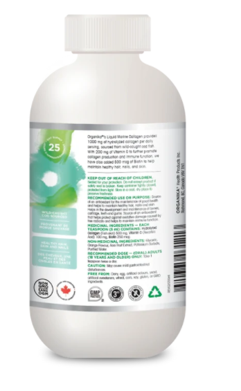 优格康 Organika Liquid Marine Collagen, 250ml Canadian Label