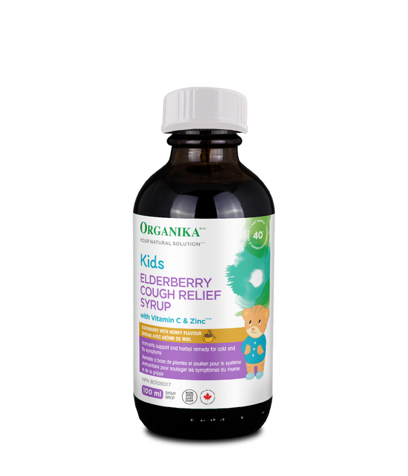 Organika  Kids Elderberry Cough Relief Syrup, 100ml